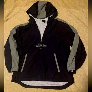 nike Return To Equip Rm pullover Lined jacket Hoodie boys SzL Black Gray EUC